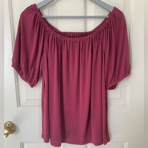 Loft burgundy top!